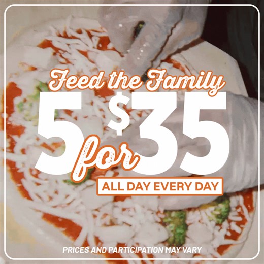 Feed the Team this season with 3 original-crust pizzas 2 sides, starting at $35. Choose ANY pizzas and ANY sides, including salads, cheesy bread, or dessert! Prices and participation may vary. | Blaze Pizza