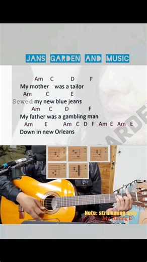 Jam Demos House Of The Rising Sun -Animals- Note: Simplified version only. Just ignore my voice, I'm not a singer. Based on my own interpretation/adaptation of the song and not intended to teach or represent how the original song was actually played. For illustration/educational purposes only. All rights belong to the respective owner/s of the song. Printable copy of this song is available for free at our FB page Jans Garden and Music #acousticguitarlessons #followerseveryonehighlightssfypシ゚vira