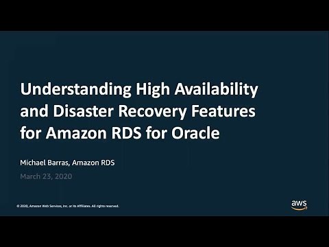 Understanding High Availability and Disaster Recovery Features for Amazon RDS for Oracle