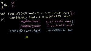 द्रव्यमान क्षति और बंधन ऊर्जा (Mass defect and binding energy)\n (वीडियो)