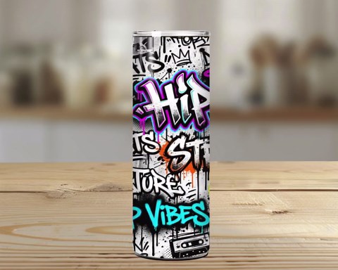 Hip Hop Tumbler Wrap PNG | Graffiti Typography 20oz Skinny Tumbler | Street Rap Old School Sublimation - Etsy