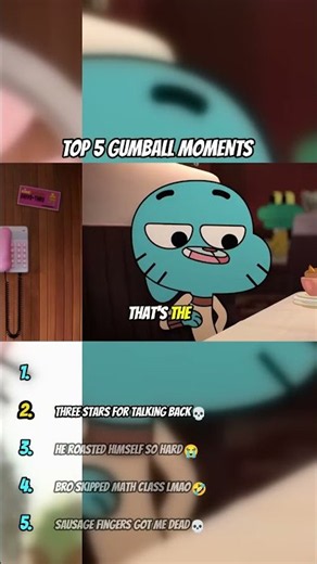 Top 5 Gumball Moments | The Amazing World of Gumball #shorts #gumball #top5
