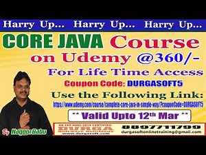 CORE JAVA Course on Udemy @360/-