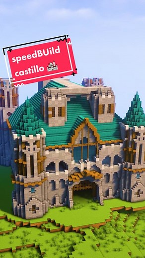 SpeedBuild mega castillo Medieval. #minecraft #minecraftbuilding