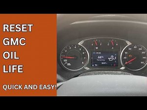 How to Reset Oil Life on GMC Vehicles (No Tools, No Mechanic!)