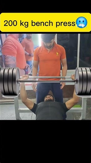 200 kg bench press 😲 wait for last 😂 #gymlover#funny#motivation#gymmotivation#gymshorts