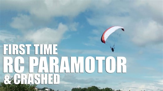 RC paramotor maiden flight ends in a brutal crash
