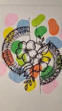 🌸 Color Splash Floral Mandala Art #mandalaart
