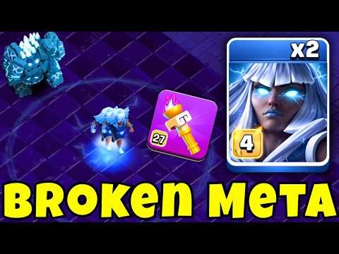 NEW META TH18 Attack! Meteor Golem + Electro Titan Heroic Torch Strategy (Clash of Clans)