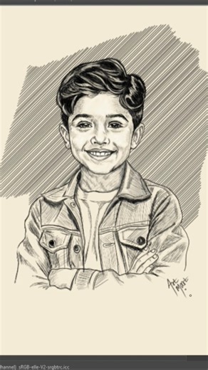 How to Draw a Child's Portrait with Pencil ✍️ #shortsfeed #shorts #realisticdrawing #drawing #sketch