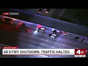Southbound 5 Freeway shut down after fight breaks out inside patrol car
