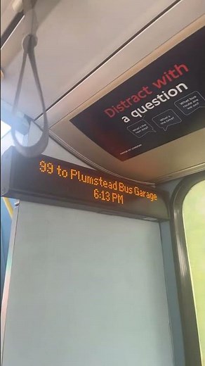 Curtailed: 99 to Plumstead Bus Garage Ibus announcement