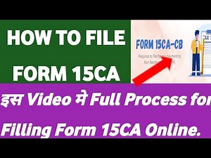 How to File Form 15 CA Online on Income Tax Portal full Process 2026!!
