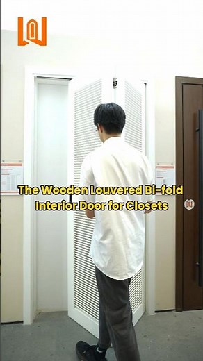 The Wooden Louvered Bi-fold Interior Door for Closets #bifolddoors #homerenovation #woodendoordesign