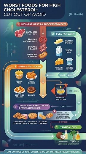 Bad foods for high cholesterol 😱 #wellness #health
