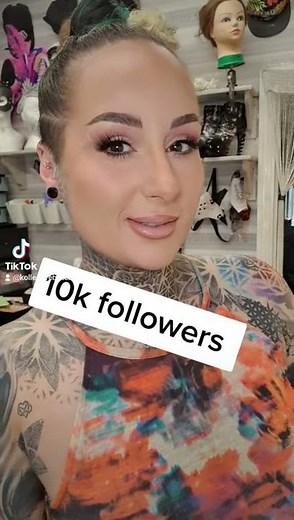New face tattoo. heavily tattooed. celebration for hitting 10k followers on tiktok