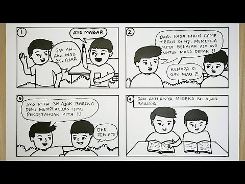 Cara menggambar komik pendidikan yang mudah - KOMIK TEMA PENDIDIKAN