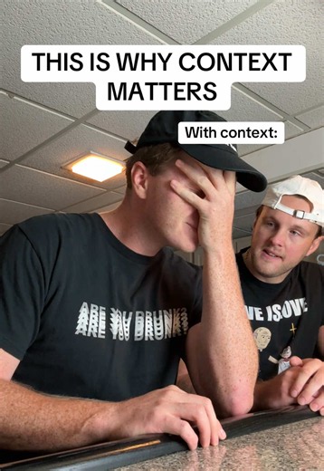 Ending was improv😅 Our shirts are for sale, link in bio | why context matters