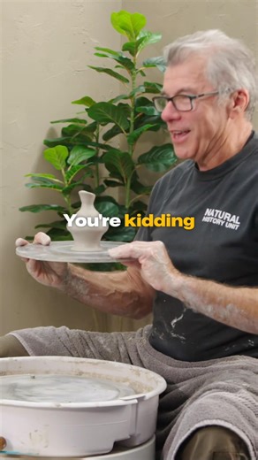 Removing water from inside of pottery vase 😂 #pottery #handmade #ceramics #clay #podcast #artist