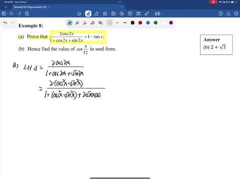 Ch4 Trigonometry (II) 22 Example 8a