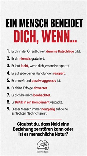 Wenn jemand DAS tut, beneidet er dich insgeheim! 🛑👀 #neid #lebensweisheiten #selbstreflexion