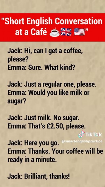British Café Conversation Practice for English Learners