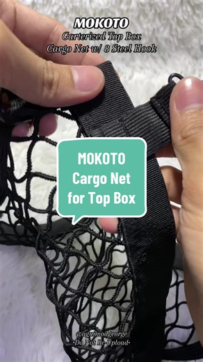 MOKOTO Garterized Top Box Cargo Net w/ 8 Steel Hook #mokoto #cargonet #cargonetfortopbox #fyp #fypage