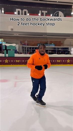 Part 2: tutorial on how to do the backwards hockey stop #iceskating #skating #skate #hockey