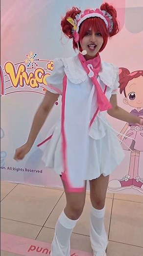 I finally did doremi's transformation 🎹🎵 #ojamajodoremi #cosplay #magicaldoremi #꼬마마법사레미 #おジャ魔女どれみ