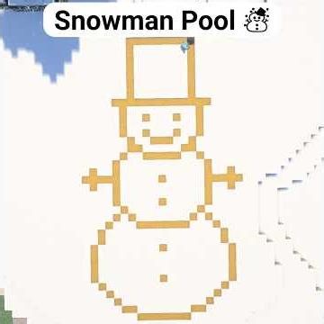 Minecraft Snowman Swimming Pool ☃️ Build No Music #minecraft