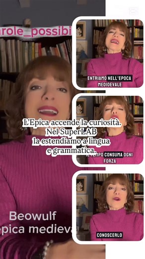 Michaela Ghersi on Instagram: "Un tema, molte chiavi di lettura. Questo è il SuperLab di parole_possibili. Si parte da ciò che già conosci, dall’epica, dalla grammatica, dall’italiano studiato o incontrato per strada, e lo si guarda meglio. Con più tempo, più contesto, più collegamenti. Non per ripetere, ma per capire davvero. Nel SuperLab le parole non restano isolate: dialogano con la storia, con l’arte, con i testi. Le regole smettono di essere rigide e diventano strumenti. I grandi racconti 
