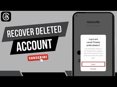 How to Recover Deleted Threads Account