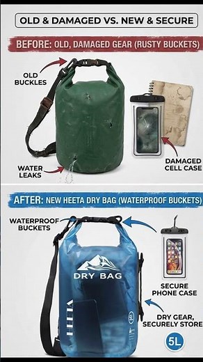 Waterproof Dry Bag for Kayaking & Travel 5L–40L Roll Top with Phone Case