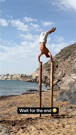 Athlete performs Crazy Handstand Flip