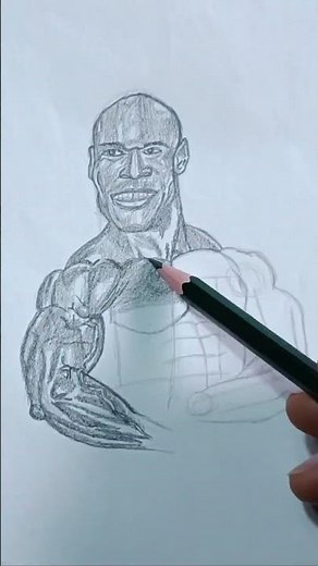 DRAW Ronnie Coleman Like a PRO with the Loomis Method! #drawing #art #shorts #bodybuilding