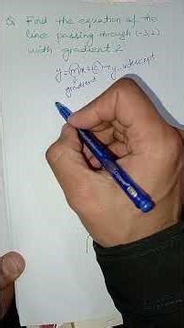 Equation of Line y=mx+c for IGCSE & O-Levels .