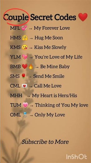 Secret Couple Codes ❤️🔐#shorts