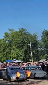 Flamethrowers at RATSTOCK. #flamethrower #hotrods #carshow #ratrodmagazine #ratrodmagazine #ratrodmagazinetour2023 | ITW Hot Rods