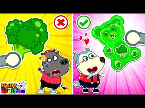 ¡Deliciosas gomitas de frutas y verduras! - Bebé Wolfoo y los mejores trucos para la vida parental