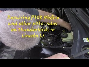 2002 Ford Thunderbird Coil Pack and Spark Plug Replacement P308 p30x Misfire Cylinder 8 Lincoln LS