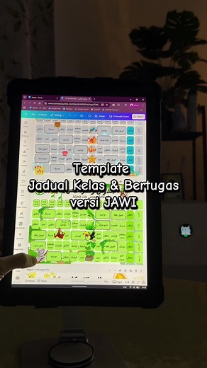 Template Jadual Kelas & Bertugas Versi JAWI yang Editable
