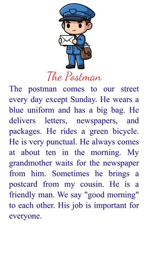 The Post man #learnenglish #englishspeakingpractice #postman #ThePostman #happysmileenglish