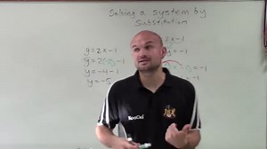 Solve a system of linear equations using substitution