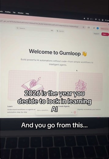 You don’t need to be technical to learn AI. I started with Gumloop University and went from a beginner → building agents & workflows like an engineer. Comment “Gumloop” and I’ll send you my beginner guide to learning AI agents & workflows 🤝 #ai #aiautomation #aiagent #aihacks #n8n