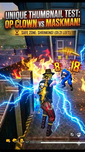 OP Clown Destroyed Maskman! ⚡ (Epic Fight) #shortsfeed #freefire #trendingshorts