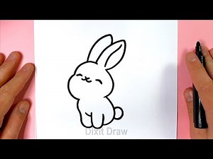 How to draw a cute bunny – Easy & cute tutorial for beginners