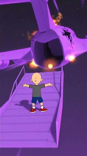 Classic Caillou a plane crash
