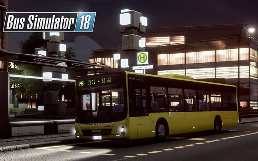 巴士模拟18 #69：夜间驾驶曼恩A37走行新线A5机场线 | Bus Simulator 18