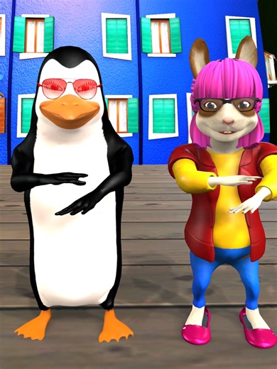 Wholesome Dance Moments with Penguins and Bunnies