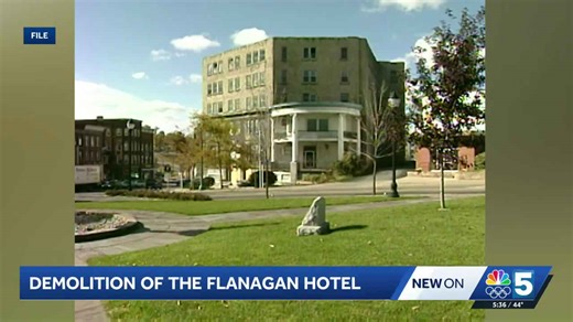 Route 11 partially closed as Flanagan Hotel in Malone to be demolished